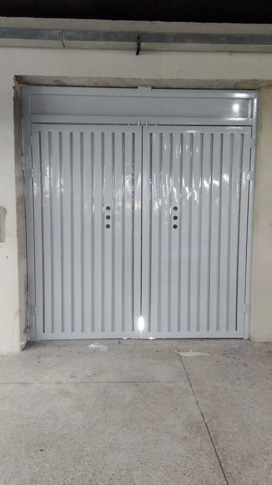 Completed double cargo lift landing doors