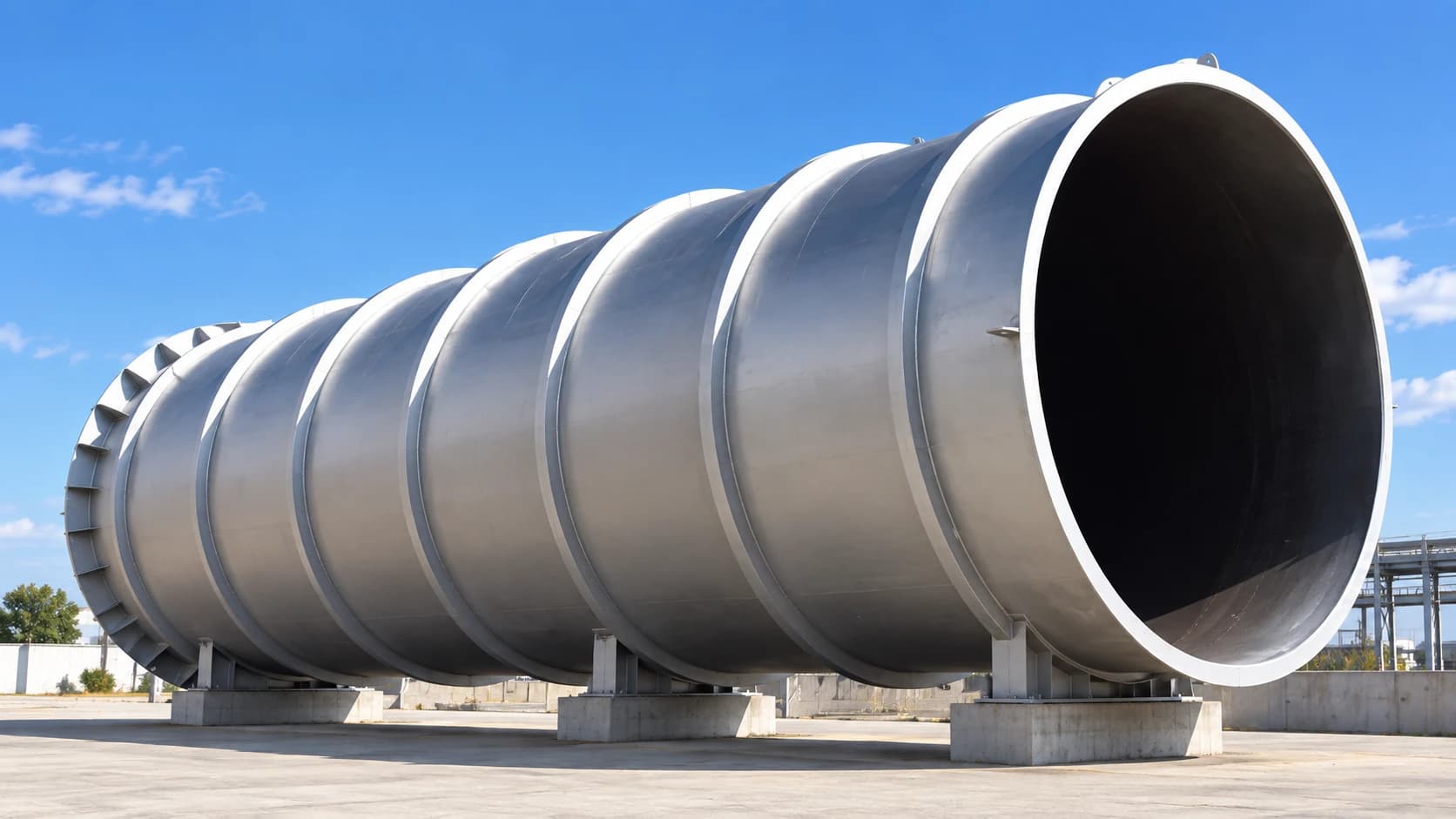 Gas turbine chimney industrial steel project