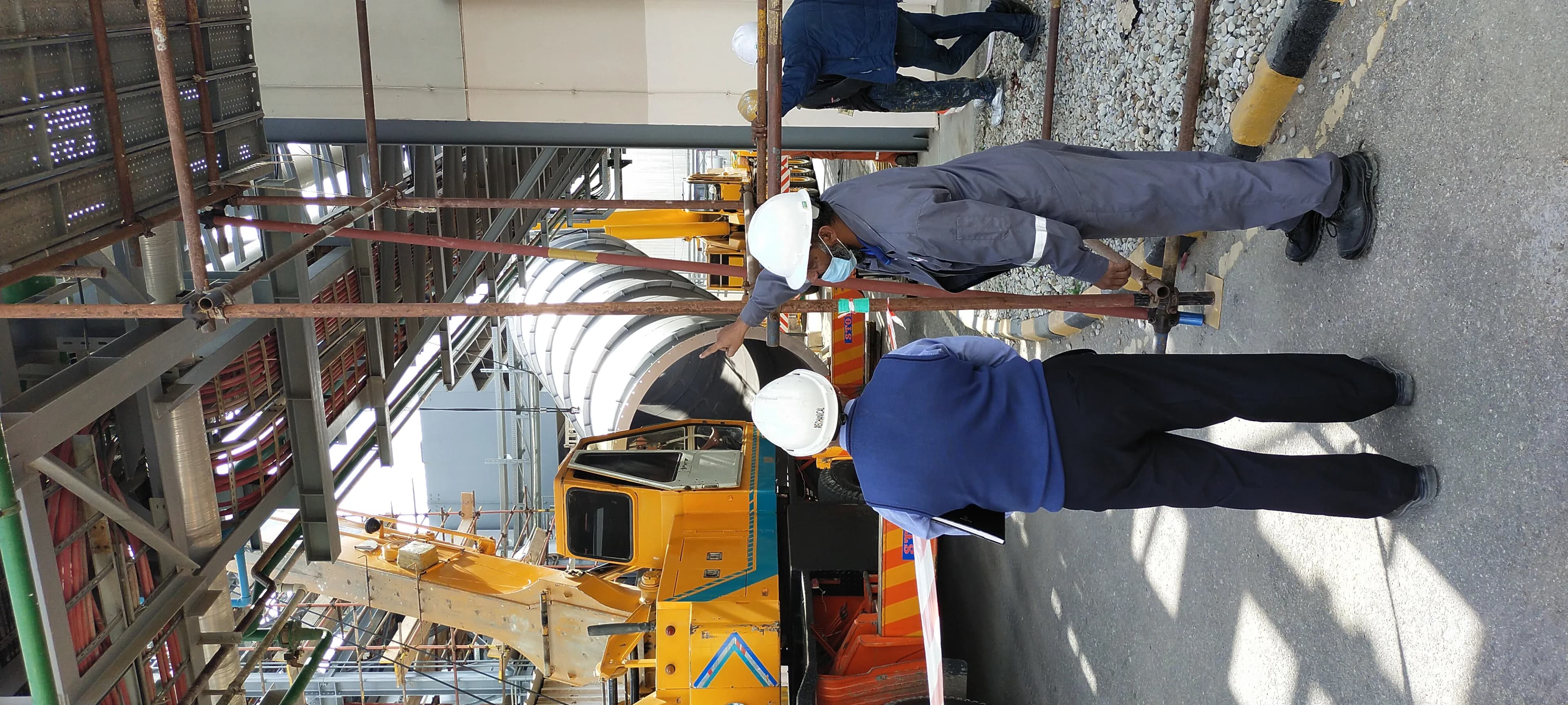 Completed industrial chimney