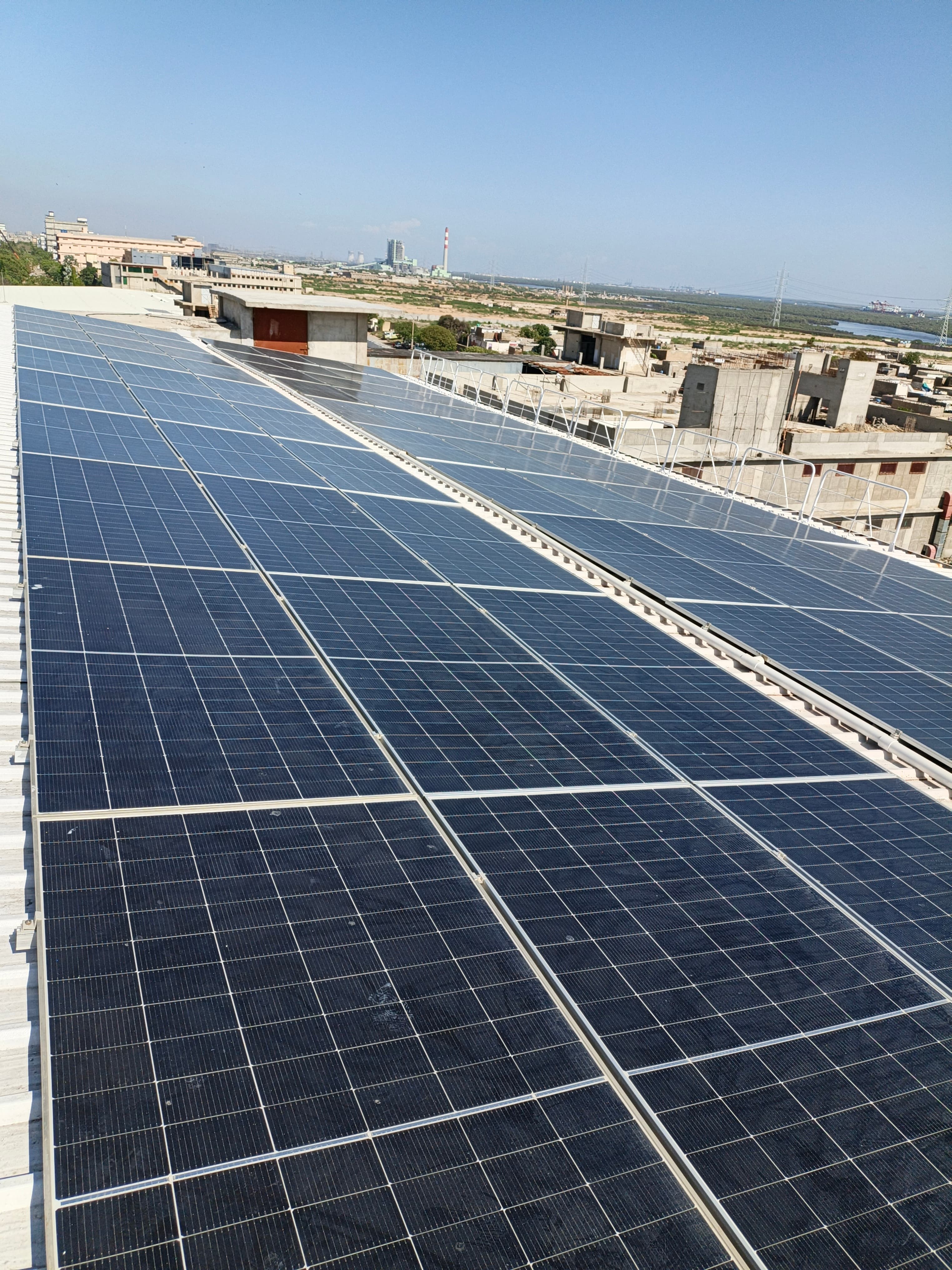 Completed solar farm area