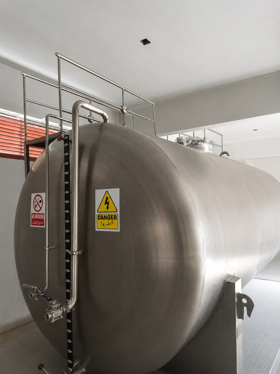 Completed bulk storage tanks