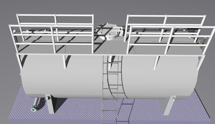 Bulk storage tank drawing view